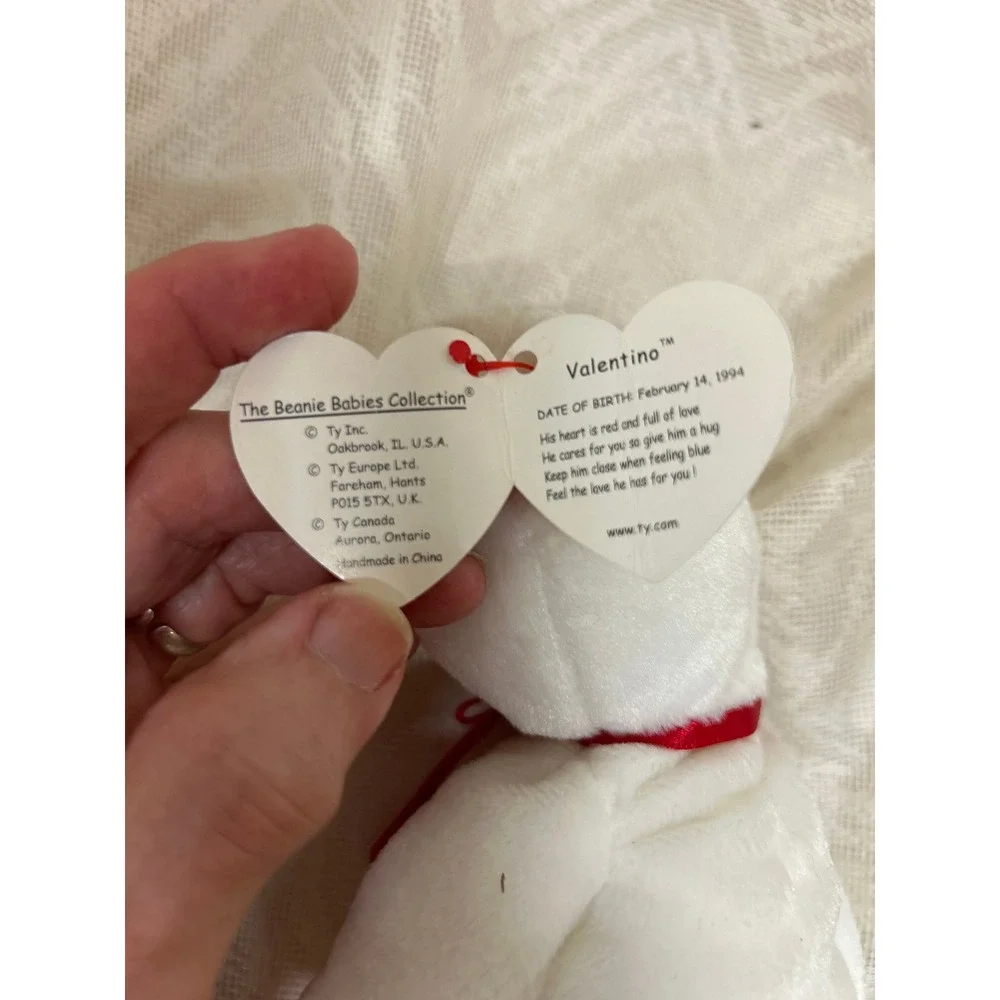 Valentino Bear, Ty Beanie Baby! Retired Valentines Gift, Toy Bear Christmas Gift